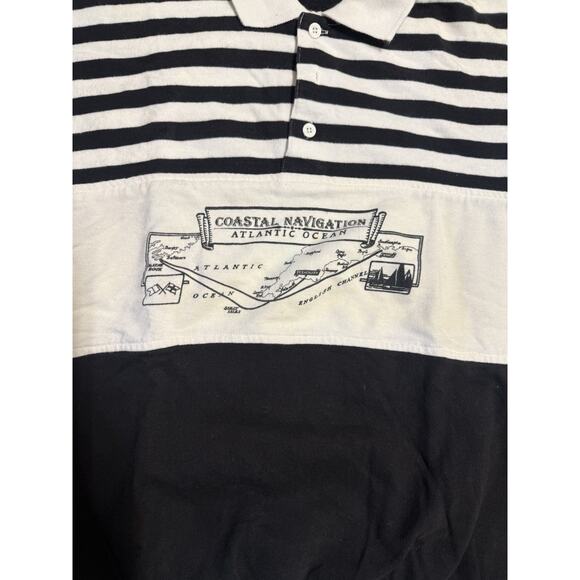 VTG KENNY ROGERS Color block Polo Shirt Men’s Sz M Cream Short Sleeves - Picture 4 of 8